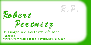 robert pertnitz business card